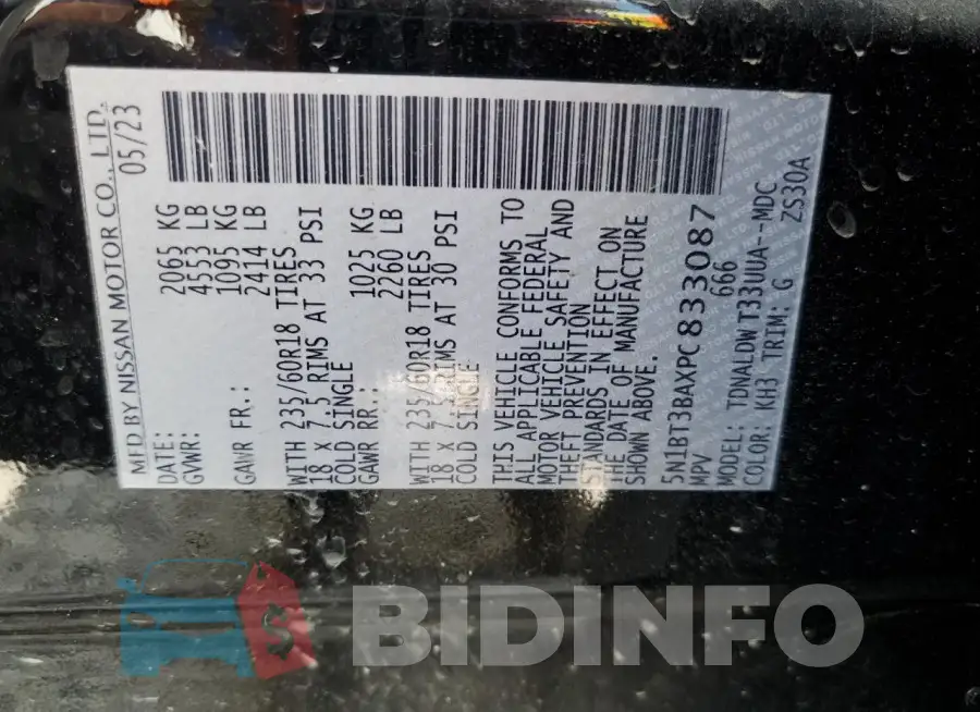 5N1BT3BAXPC833087 Photo# 13