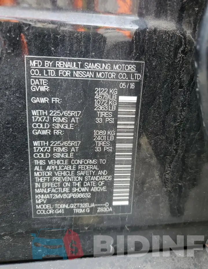 KNMAT2MV8GP698632 Photo# 13