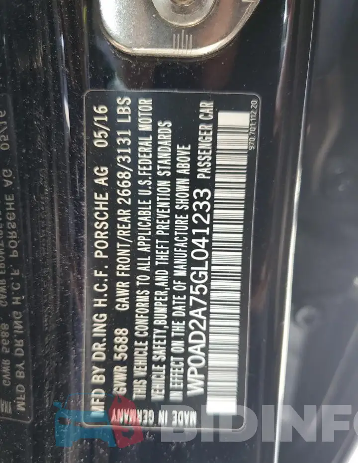 WP0AD2A75GL041233 Photo# 12