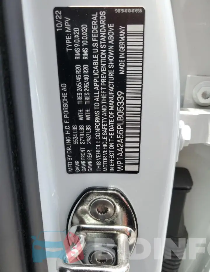WP1AA2A55PLB05339 Photo# 12