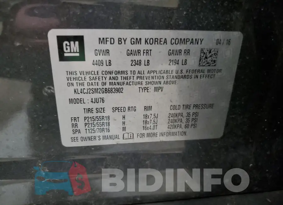 KL4CJ2SM2GB683902 Photo# 14