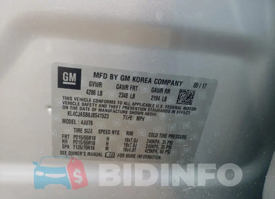 KL4CJASB8JB541523 Photo# 13