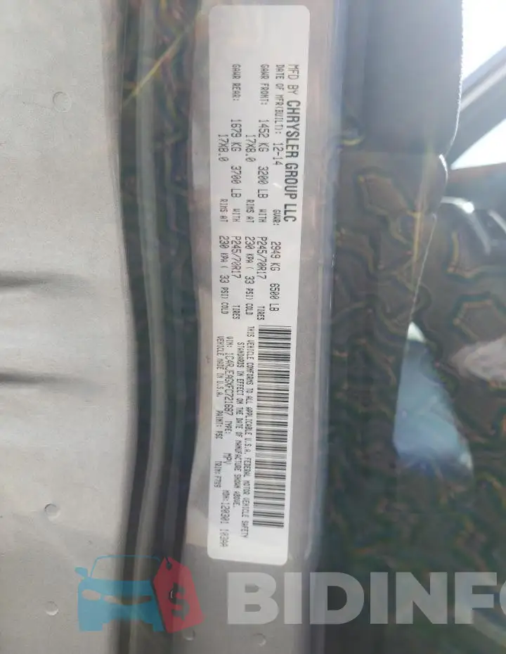 1C4RJEAGXFC721687 Photo# 13