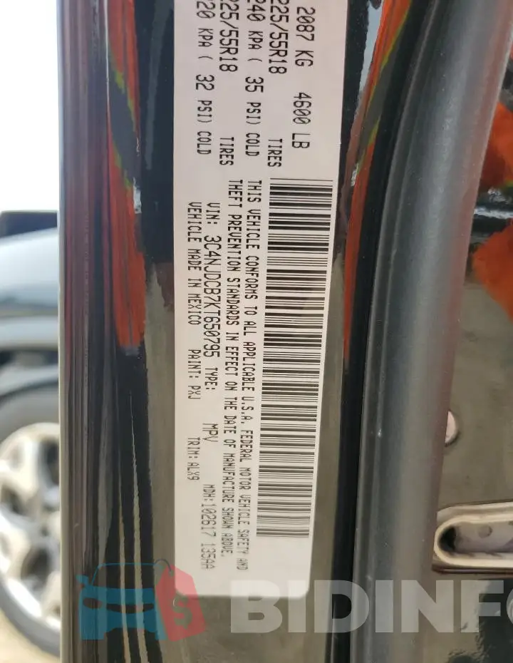 3C4NJDCB7KT650795 Photo# 12