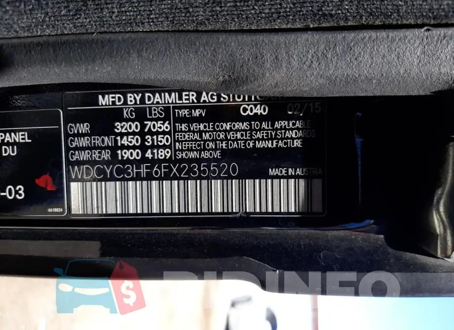 WDCYC3HF6FX235520 Photo# 13