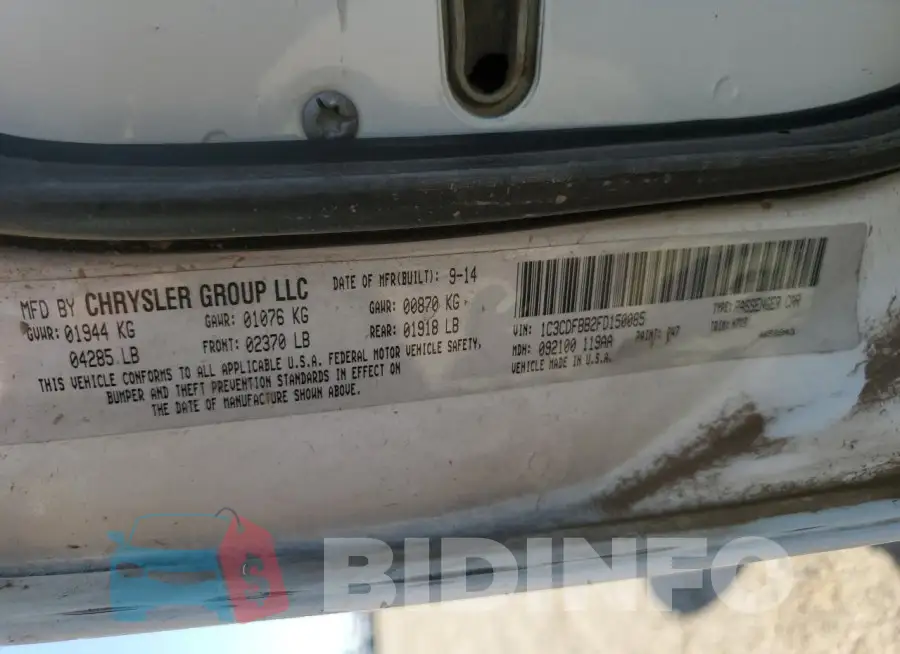 1C3CDFBB2FD150085 Photo# 12