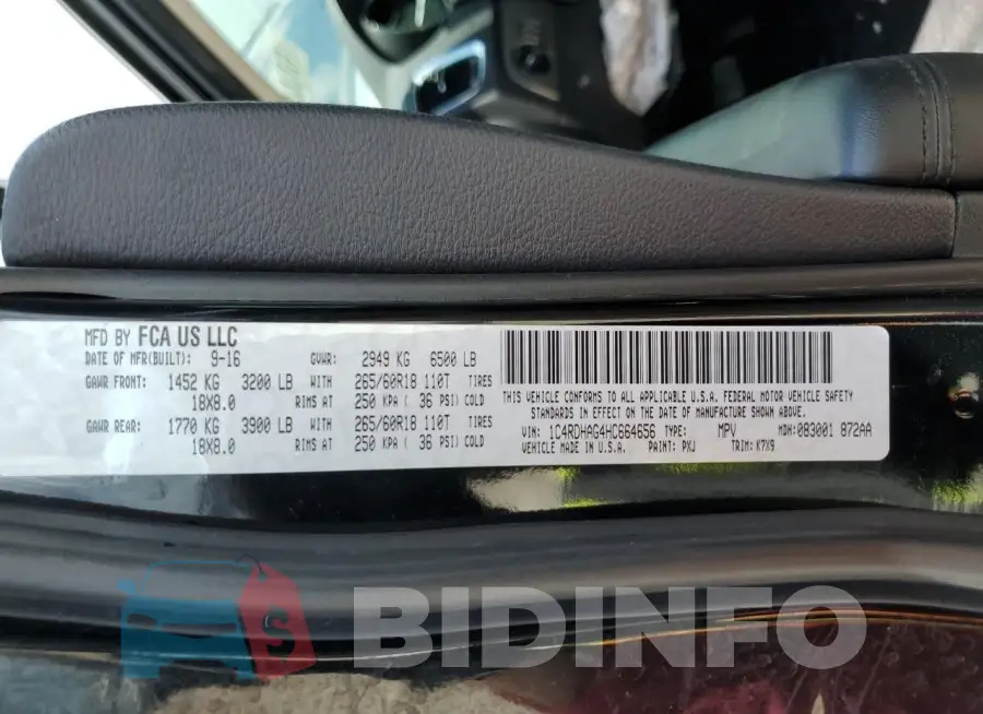 1C4RDHAG4HC664656 Photo# 13