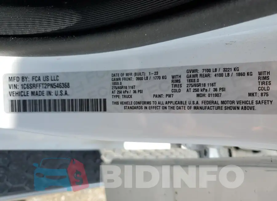 1C6SRFFT2PN546368 Photo# 13