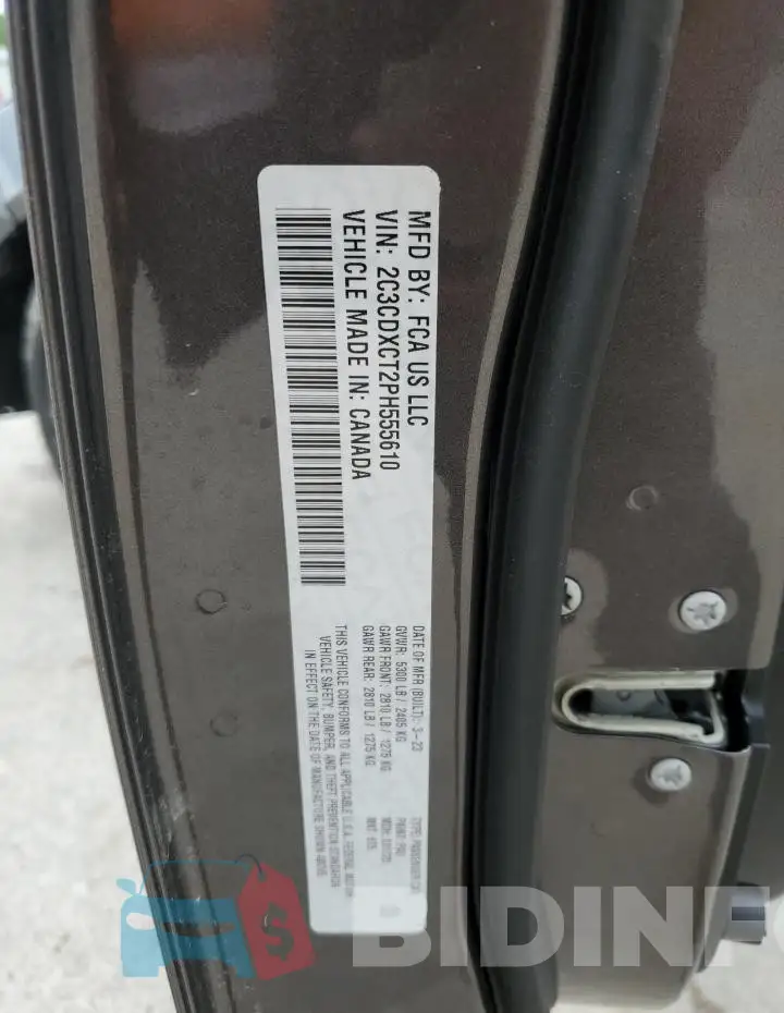 2C3CDXCT2PH555610 Photo# 12