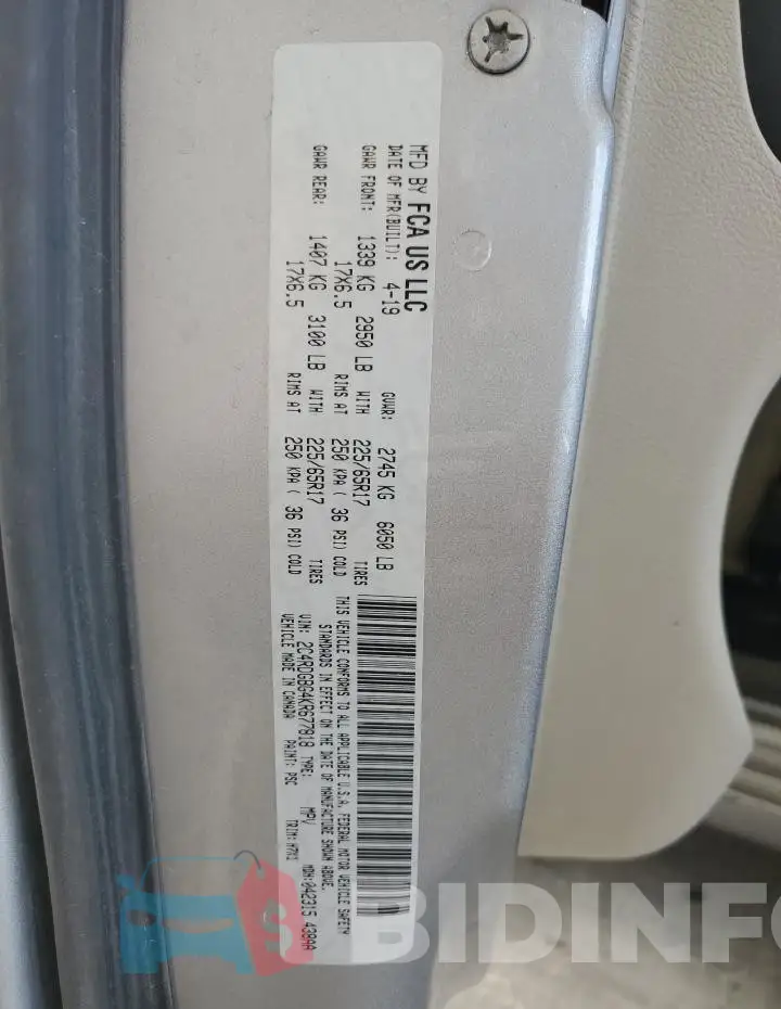 2C4RDGBG4KR677818 Photo# 13
