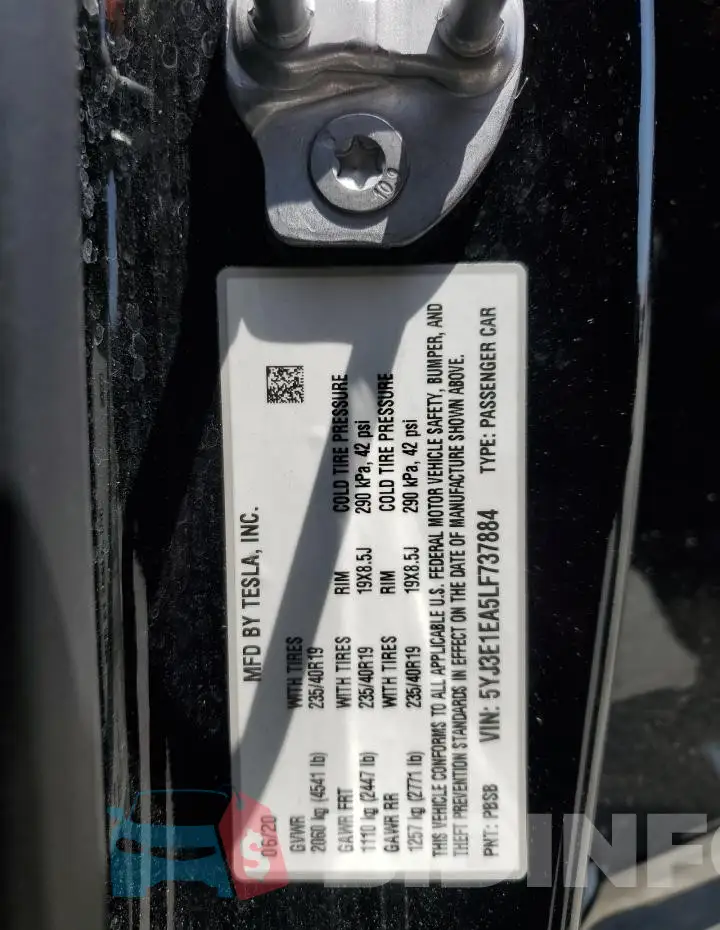 5YJ3E1EA5LF737884 Photo# 13
