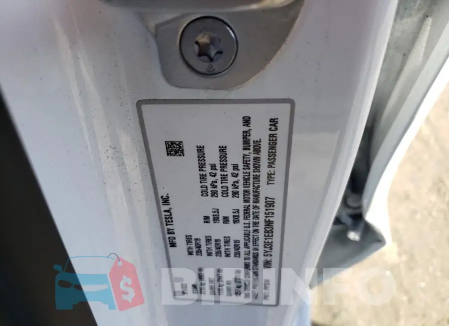 5YJ3E1EB3NF151907 Photo# 12