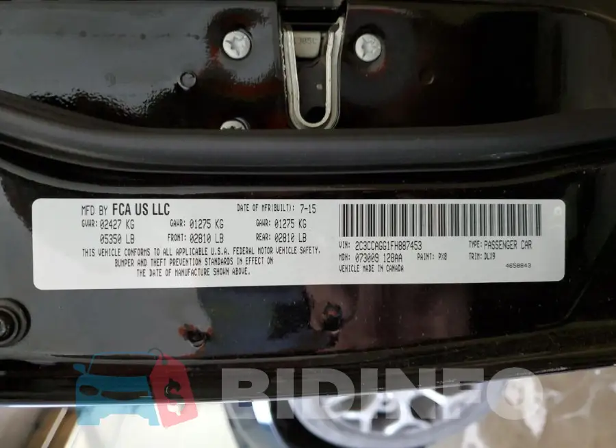 2C3CCAGG1FH887453 Photo# 13