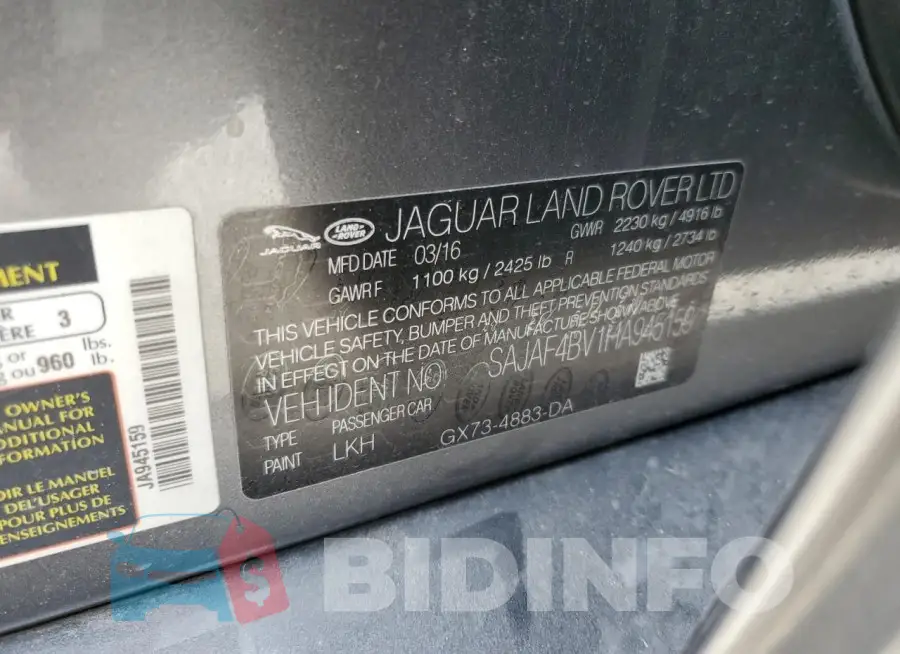 SAJAF4BV1HA945159 Photo# 12