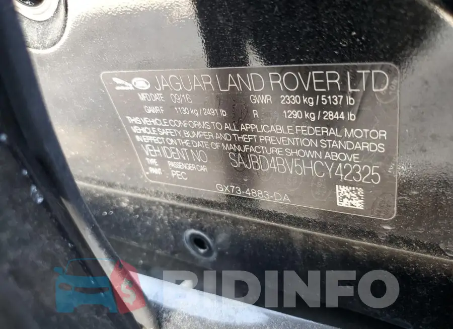 SAJBD4BV5HCY42325 Photo# 13