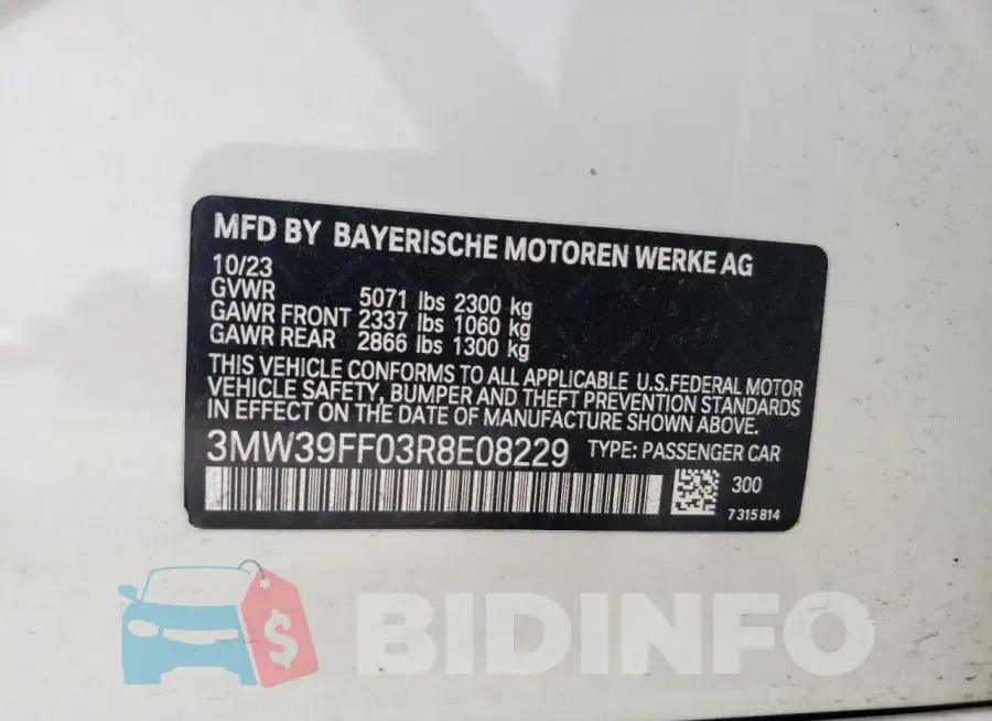 3MW39FF03R8E08229 Photo# 13