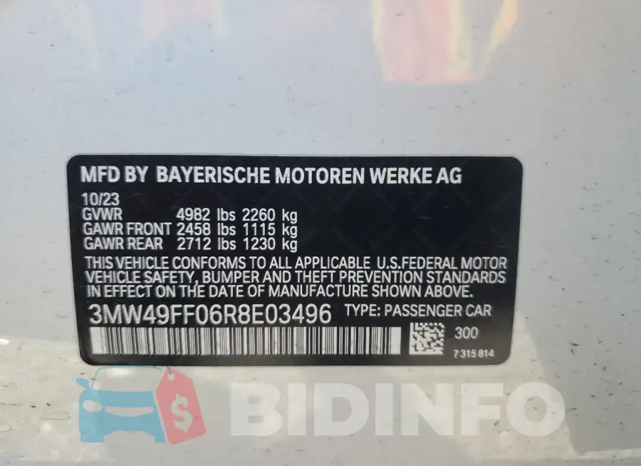 3MW49FF06R8E03496 Photo# 12