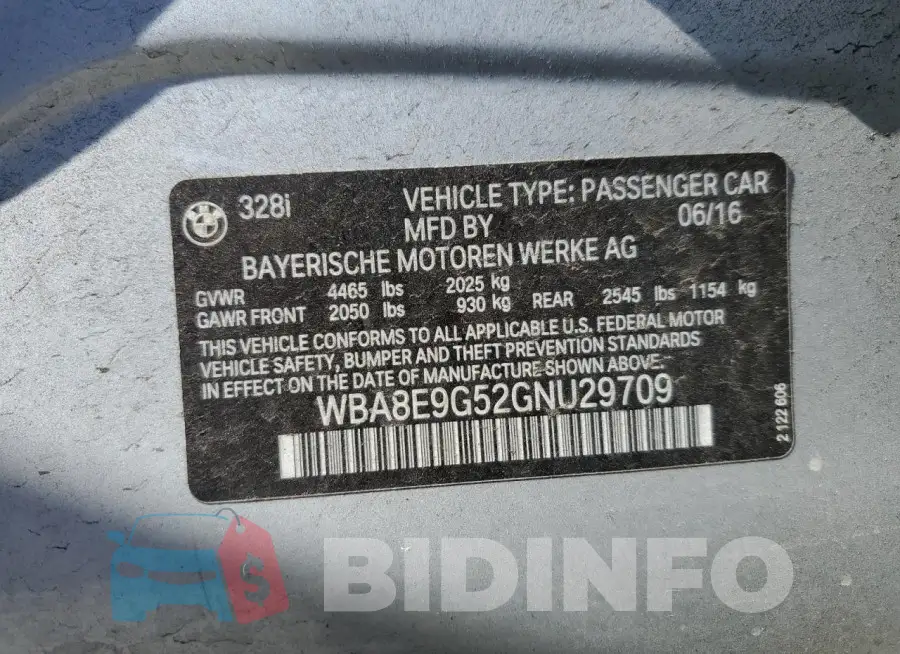 WBA8E9G52GNU29709 Photo# 12