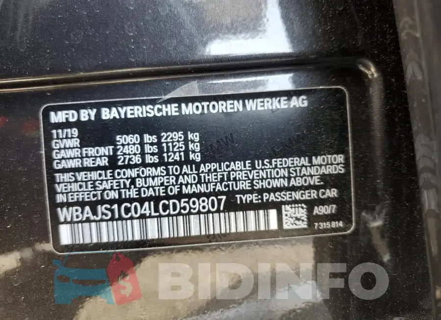 WBAJS1C04LCD59807 Photo# 13