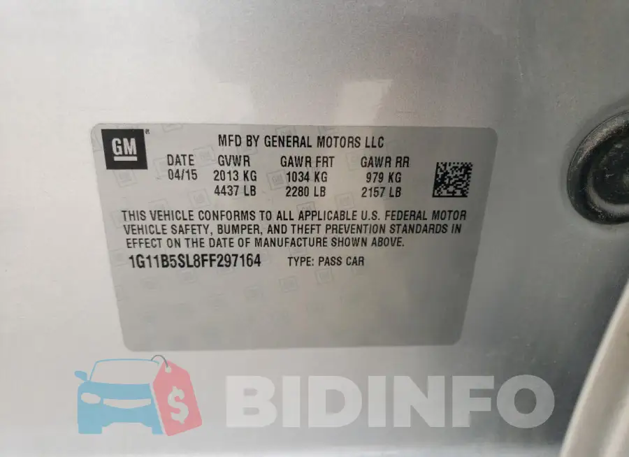 1G11B5SL8FF297164 Photo# 12