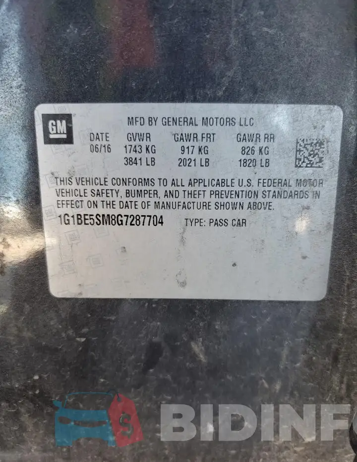 1G1BE5SM8G7287704 Photo# 12
