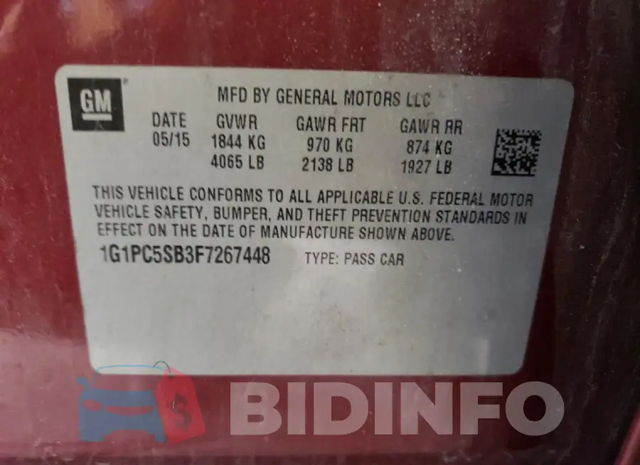 1G1PC5SB3F7267448 Photo# 12