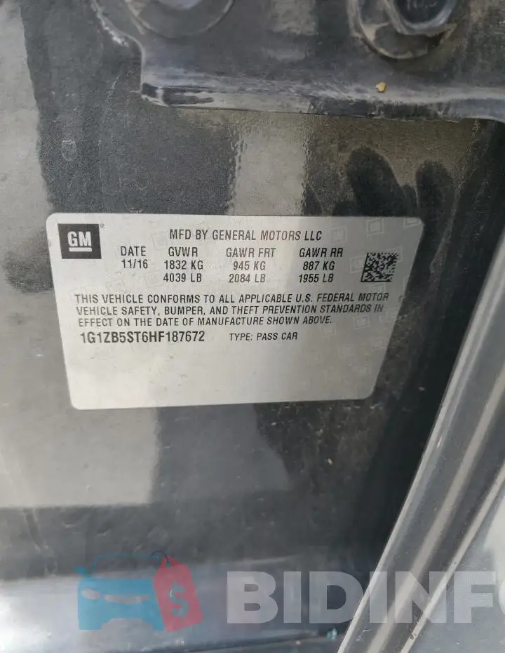 1G1ZB5ST6HF187672 Photo# 12