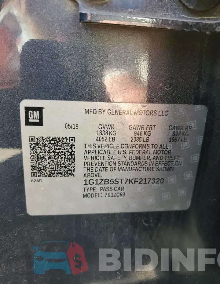 1G1ZB5ST7KF217320 Photo# 12