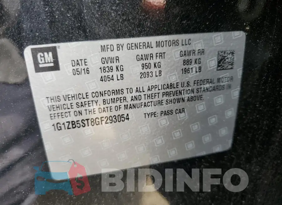 1G1ZB5ST8GF293054 Photo# 13