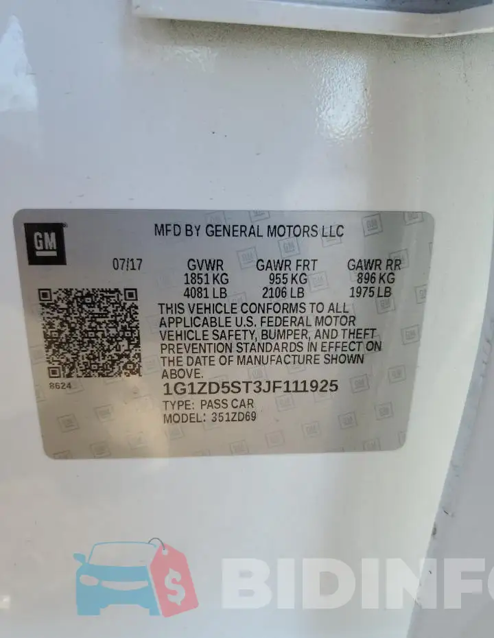 1G1ZD5ST3JF111925 Photo# 12