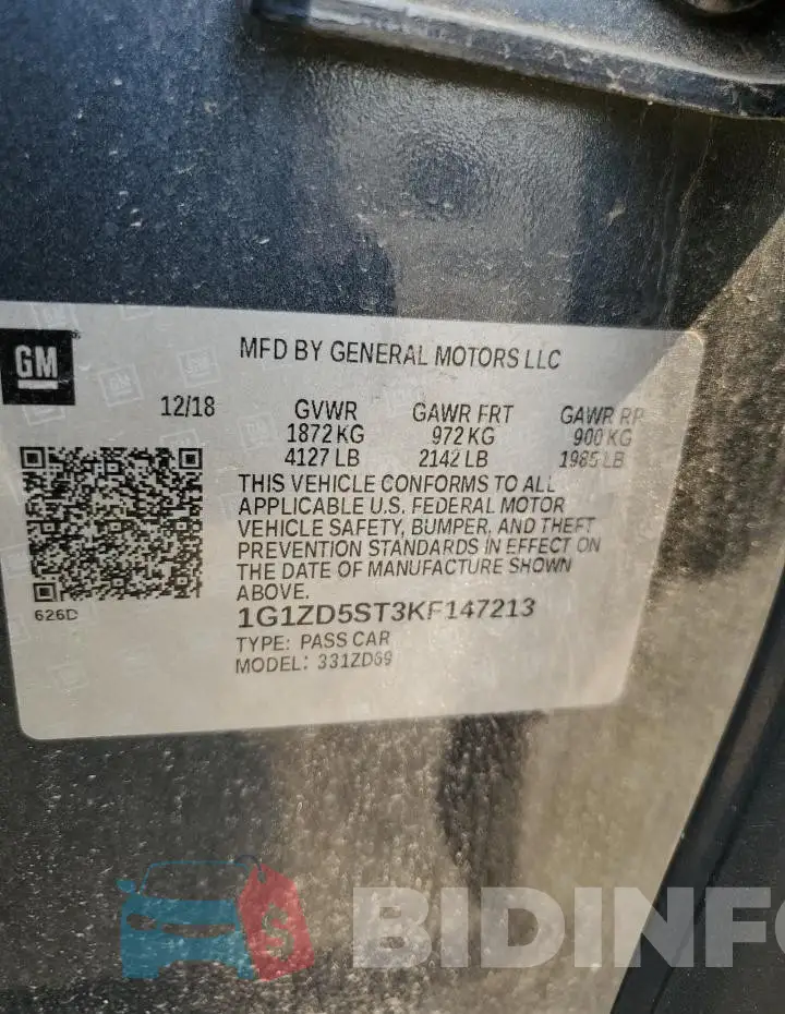1G1ZD5ST3KF147213 Photo# 13