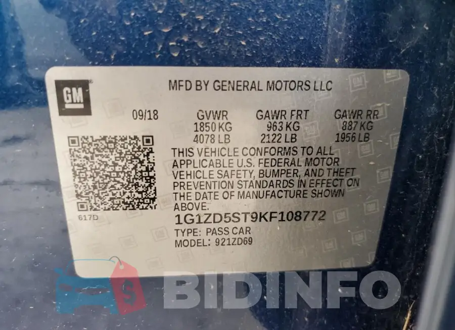 1G1ZD5ST9KF108772 Photo# 12