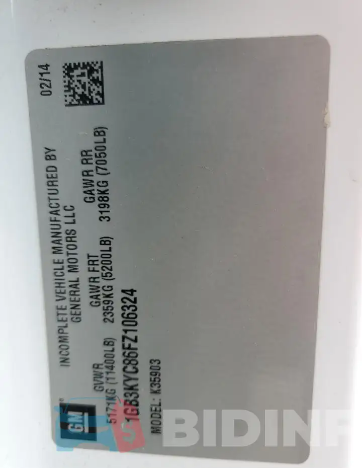 1GB3KYC86FZ106324 Photo# 12