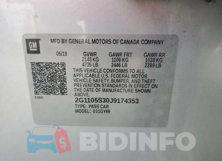 2G1105S30J9174353 Photo# 13