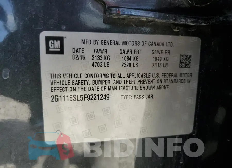 2G1115SL5F9221249 Photo# 13