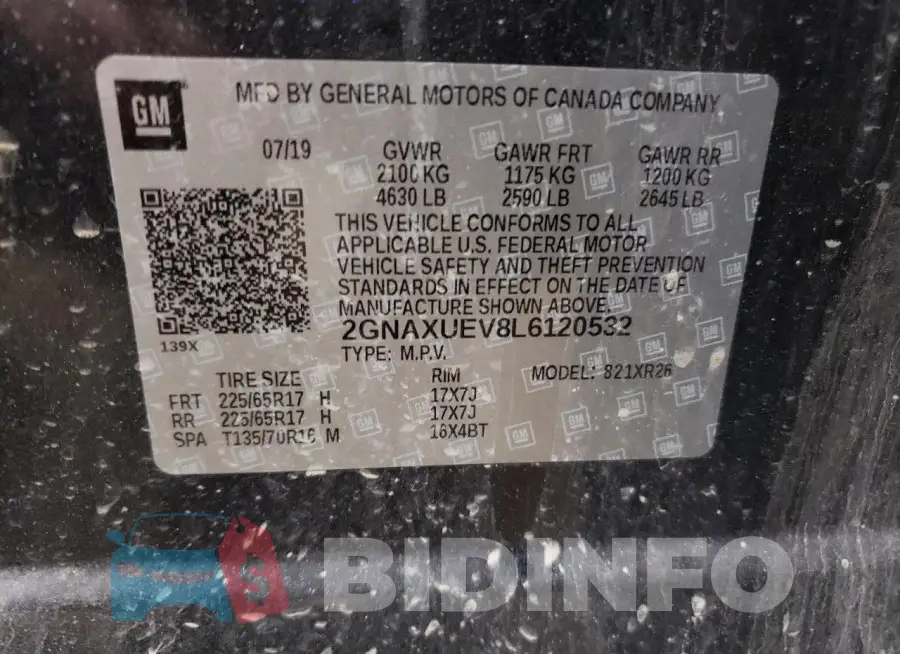 2GNAXUEV8L6120532 Photo# 12