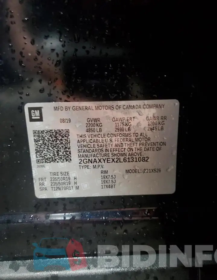 2GNAXYEX2L6131082 Photo# 12