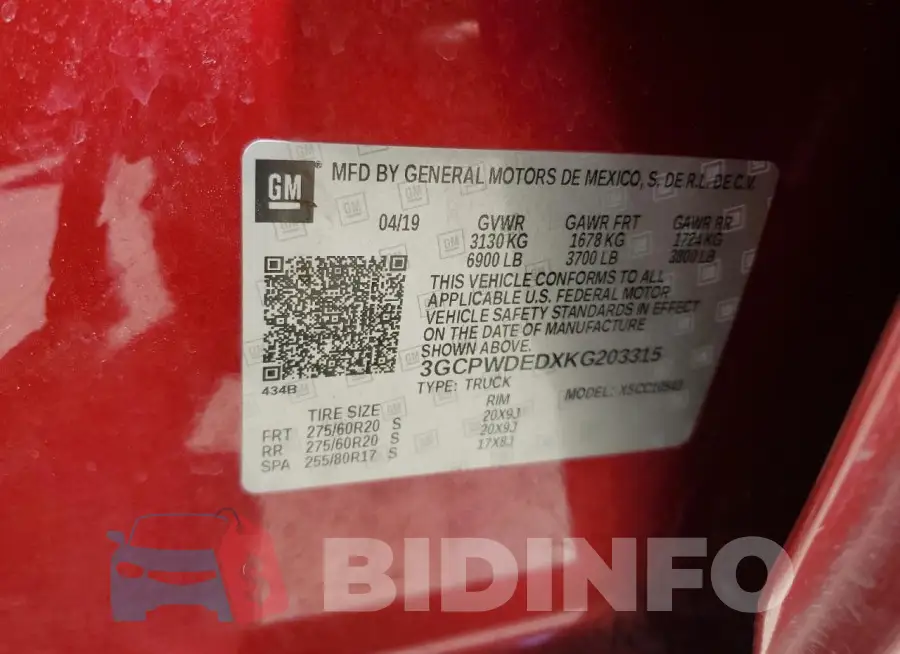 3GCPWDEDXKG203315 Photo# 13