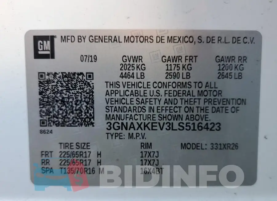 3GNAXKEV3LS516423 Photo# 12