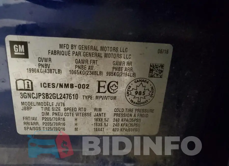 3GNCJPSB2GL247610 Photo# 13