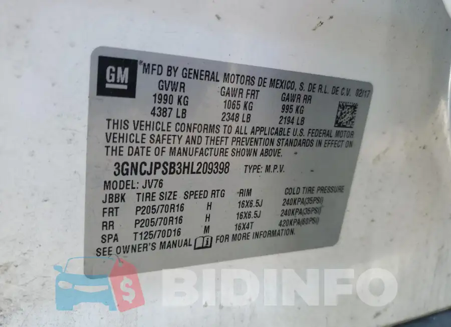 3GNCJPSB3HL209398 Photo# 13