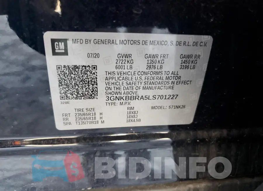3GNKBBRA5LS701227 Photo# 12