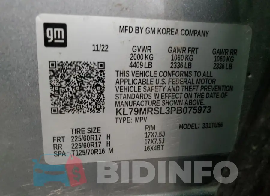 KL79MRSL3PB075973 Photo# 14