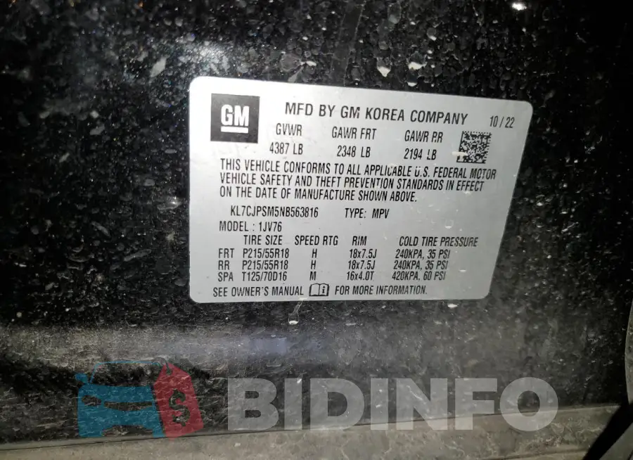 KL7CJPSM5NB563816 Photo# 13