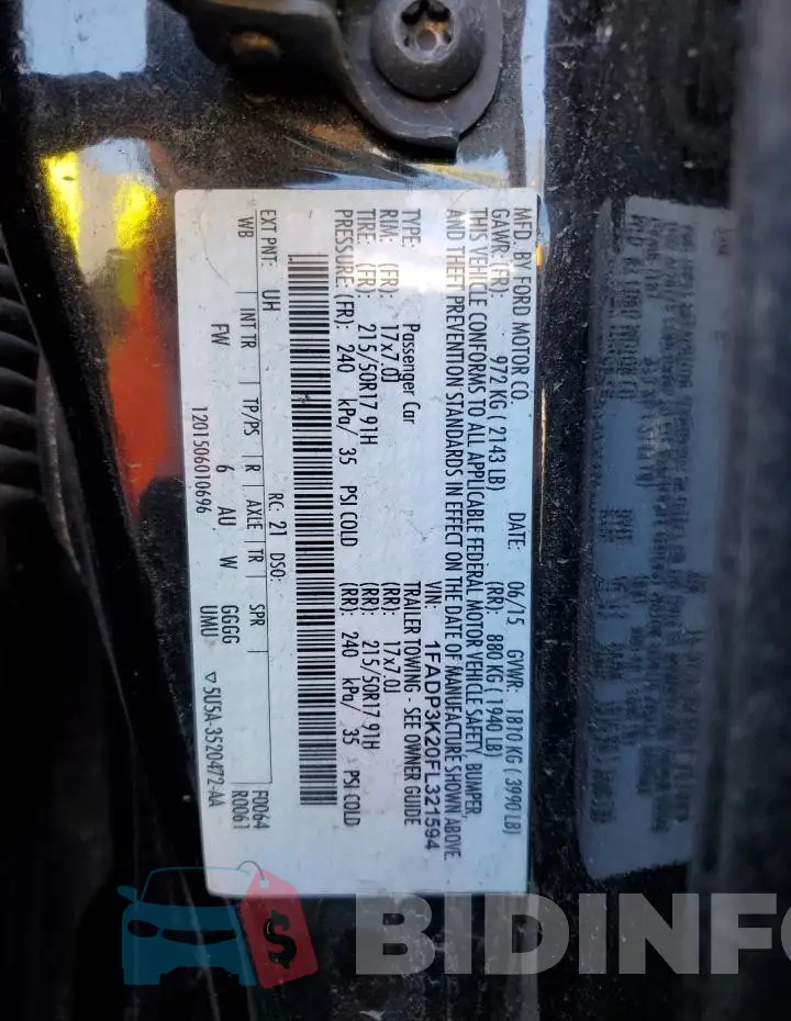 1FADP3K20FL321594 Photo# 13