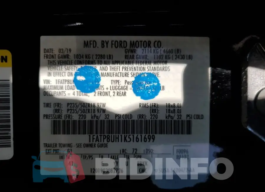 1FATP8UH1K5161699 Photo# 12