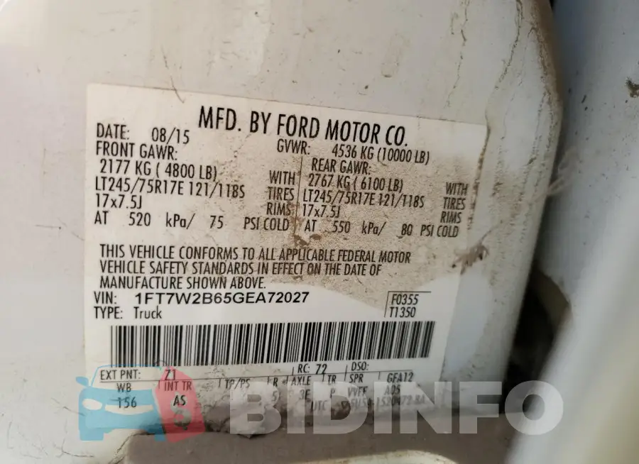 1FT7W2B65GEA72027 Photo# 12