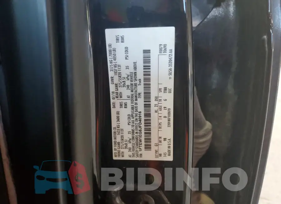1FTEW1EG8JFD40916 Photo# 13