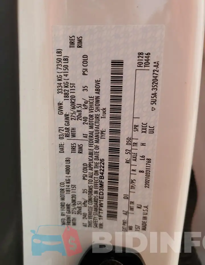 1FTFW1ED3MFB42226 Photo# 12