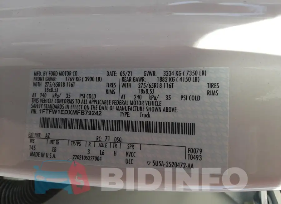 1FTFW1EDXMFB79242 Photo# 12